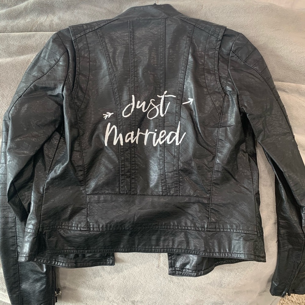 Just married leather jacket